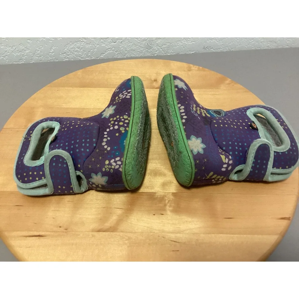 Bogs Baby Waterproof Insulated Winter Boots Purple Floral Toddler Size 6‎ Kids